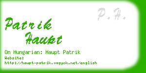 patrik haupt business card